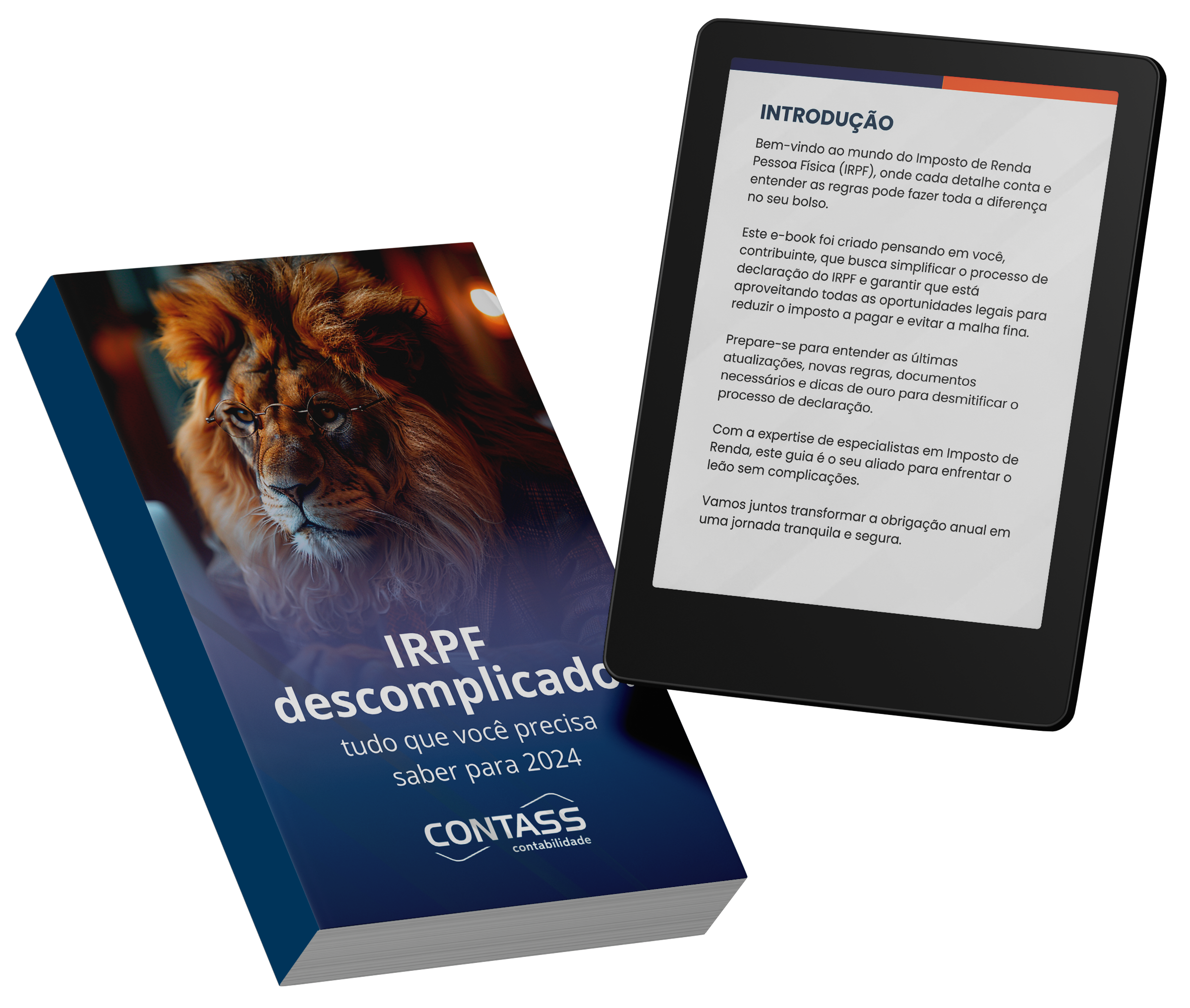 Mockup Ebook IRPF descomplicado - Escritório de Contabilidade em Diadema - SP